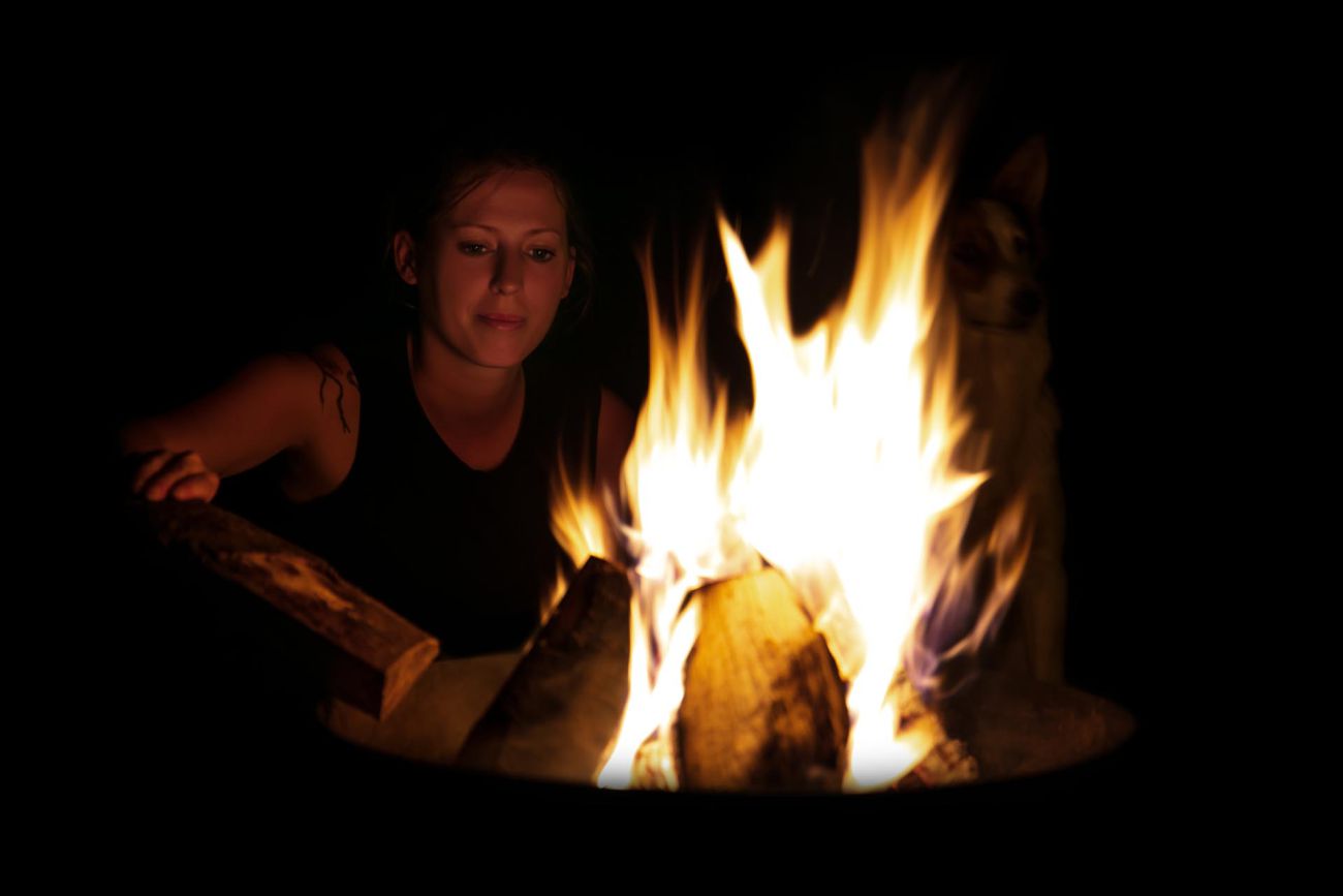 Feuer am Abend